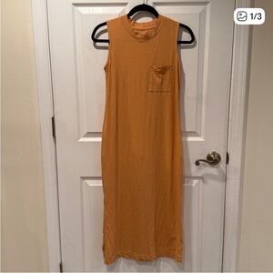 EVERLANE Mustard Yellow Weekend Tank Dress Sleeveless